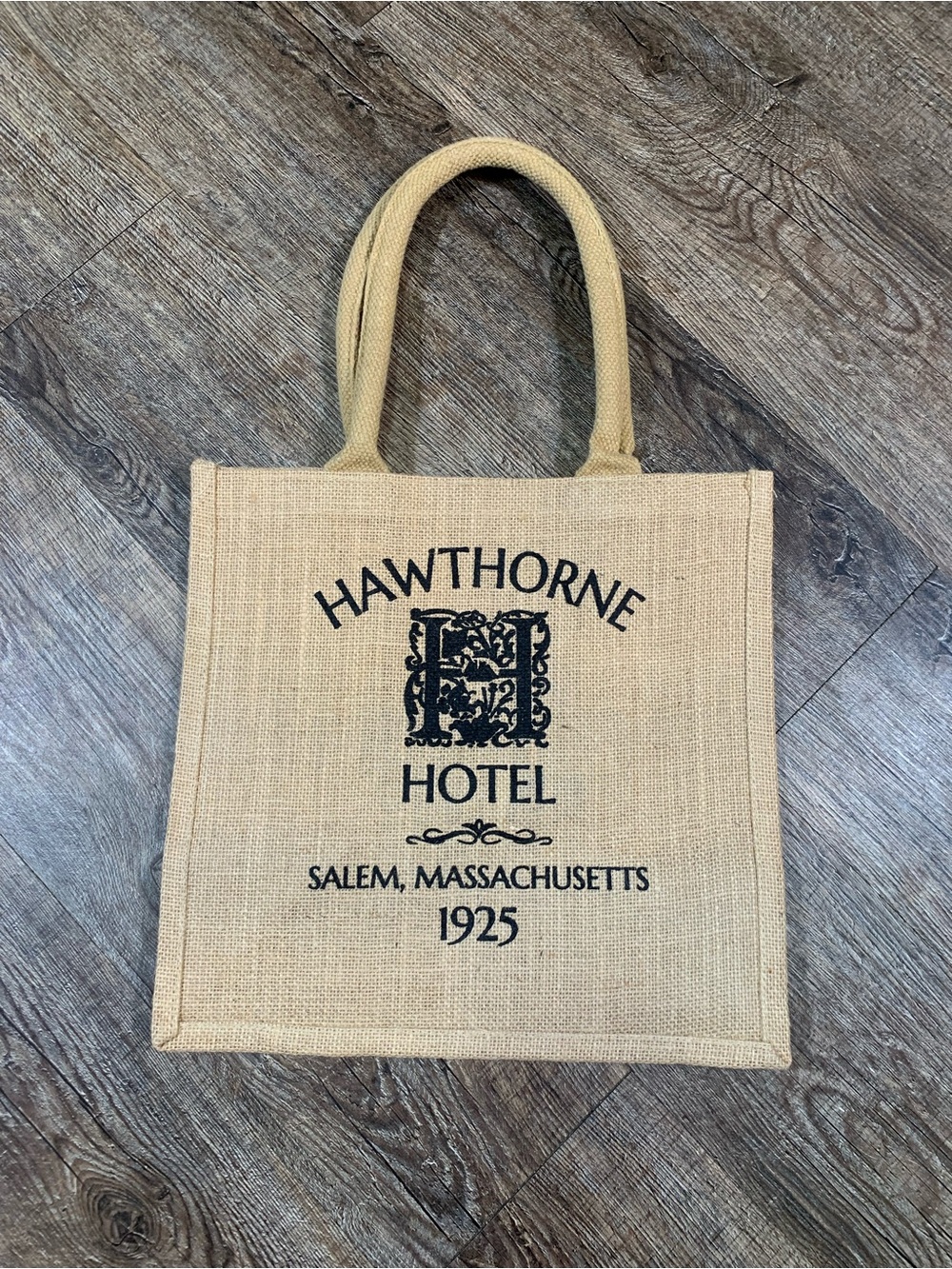 Hawthorne Hotel Salem 100 year commemorative Jute Bag Rare